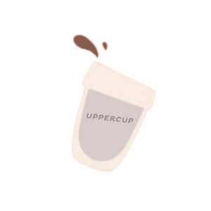 Uppercup illustration with coffee coming out of it 